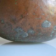 ancien grand coquemar en cuivre rouge