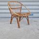 Rattan shell armchair