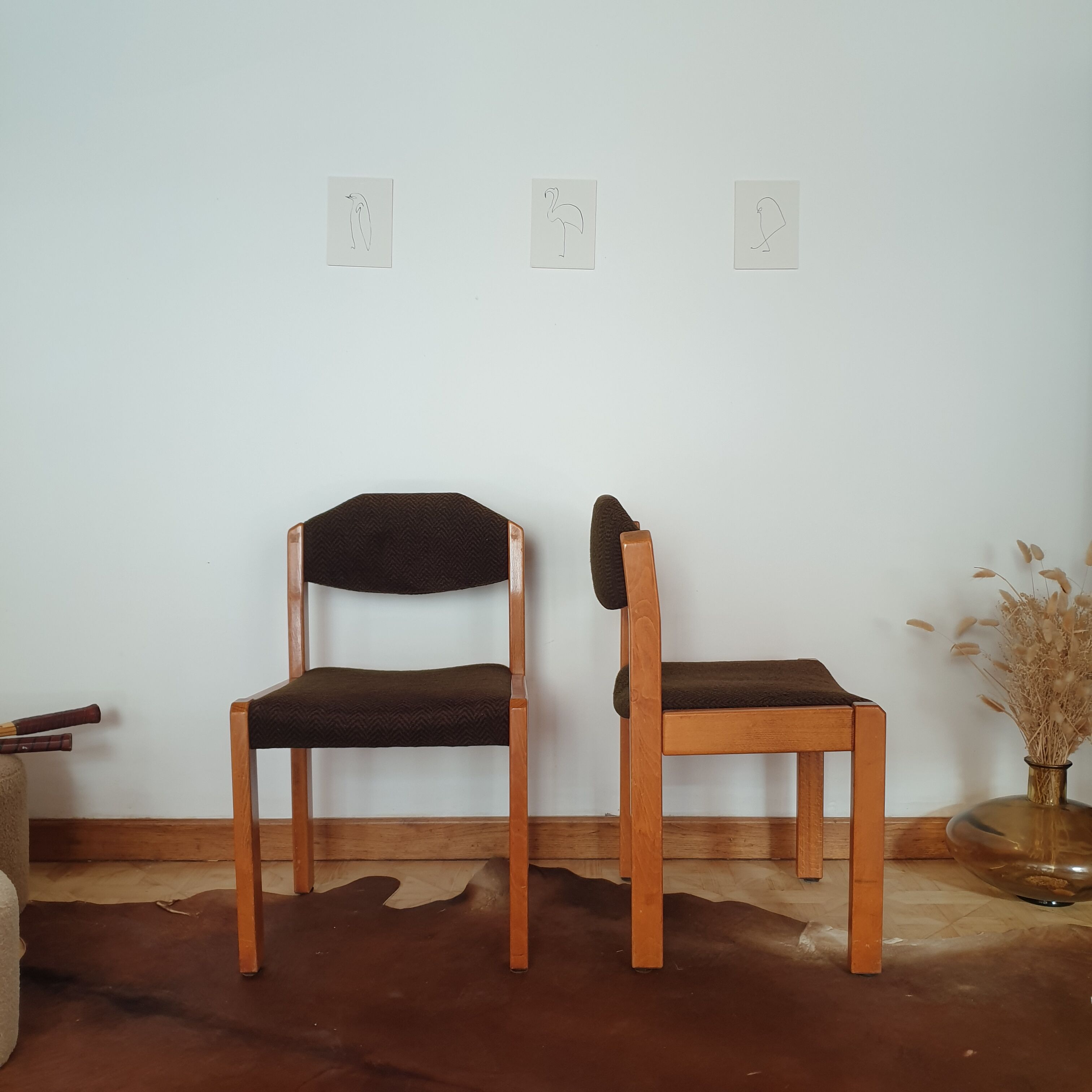 Chaises vintage Baumann années 70