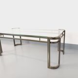 Morex vintage Italian rectangular coffee table in clear glass