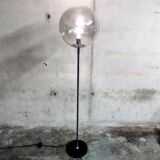 Vintage smoked glass floor lamp, 1970s
