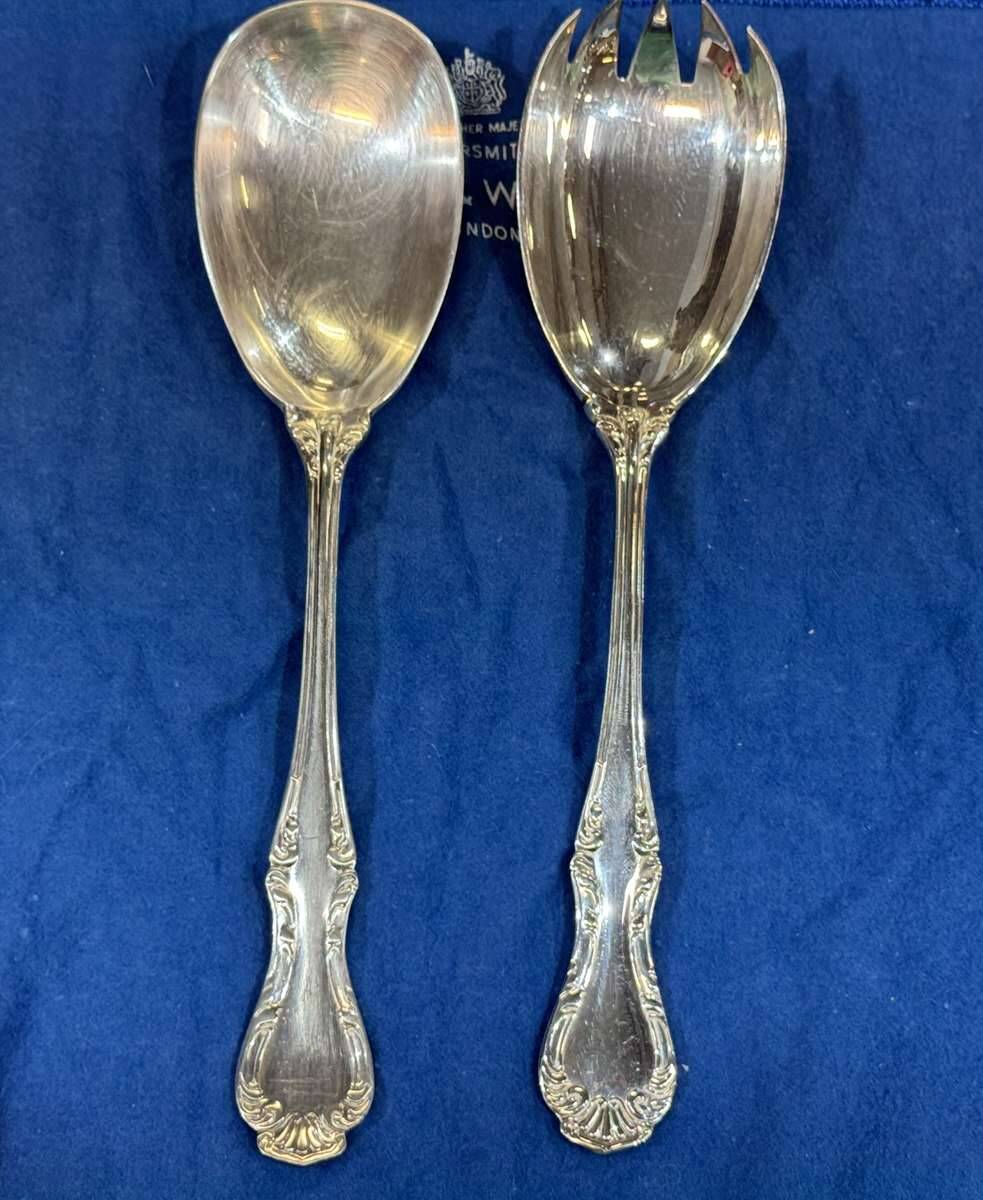 Silver-plated Salad Cutlery Mappin and Webb model Russell