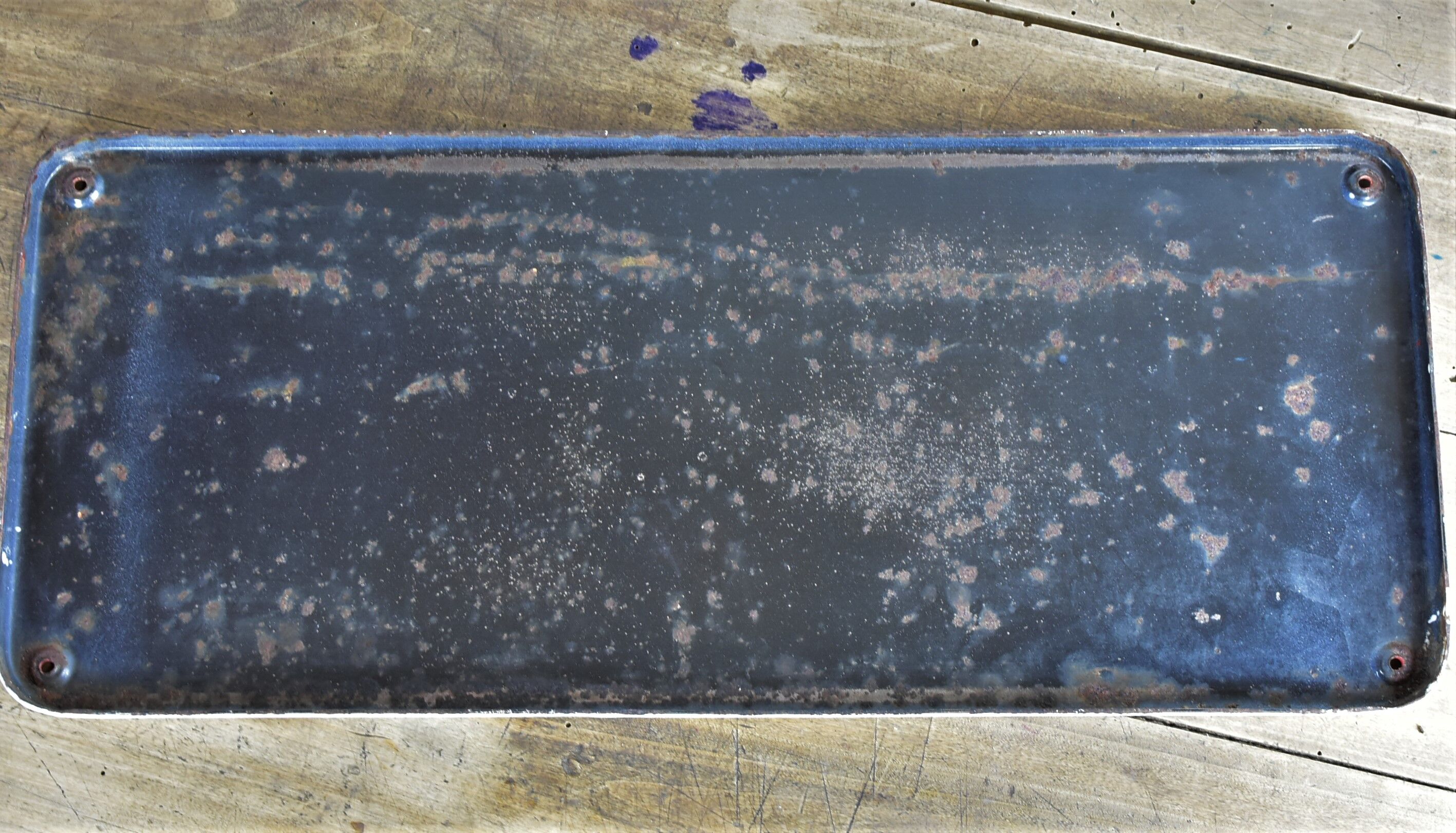 Enamelled plate "absolute smoking defense"