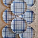 Set of 8 Moulins des Loups flat plates