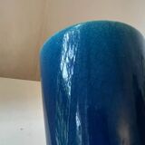 Blue ceramic glass vase/pot