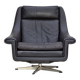 1960s, Danish highback swivel armchair by Aage Christensen, leather.