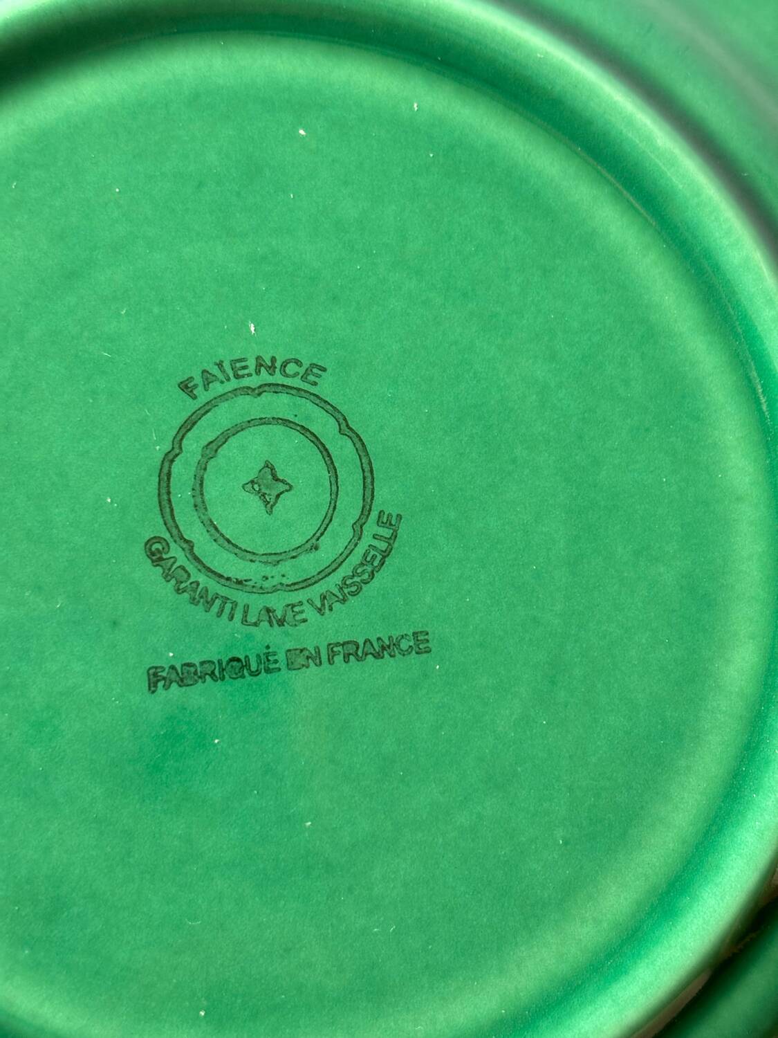 Vintage green dessert plates “Vines”