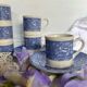 6 tasses à café en porcelaine anglaise