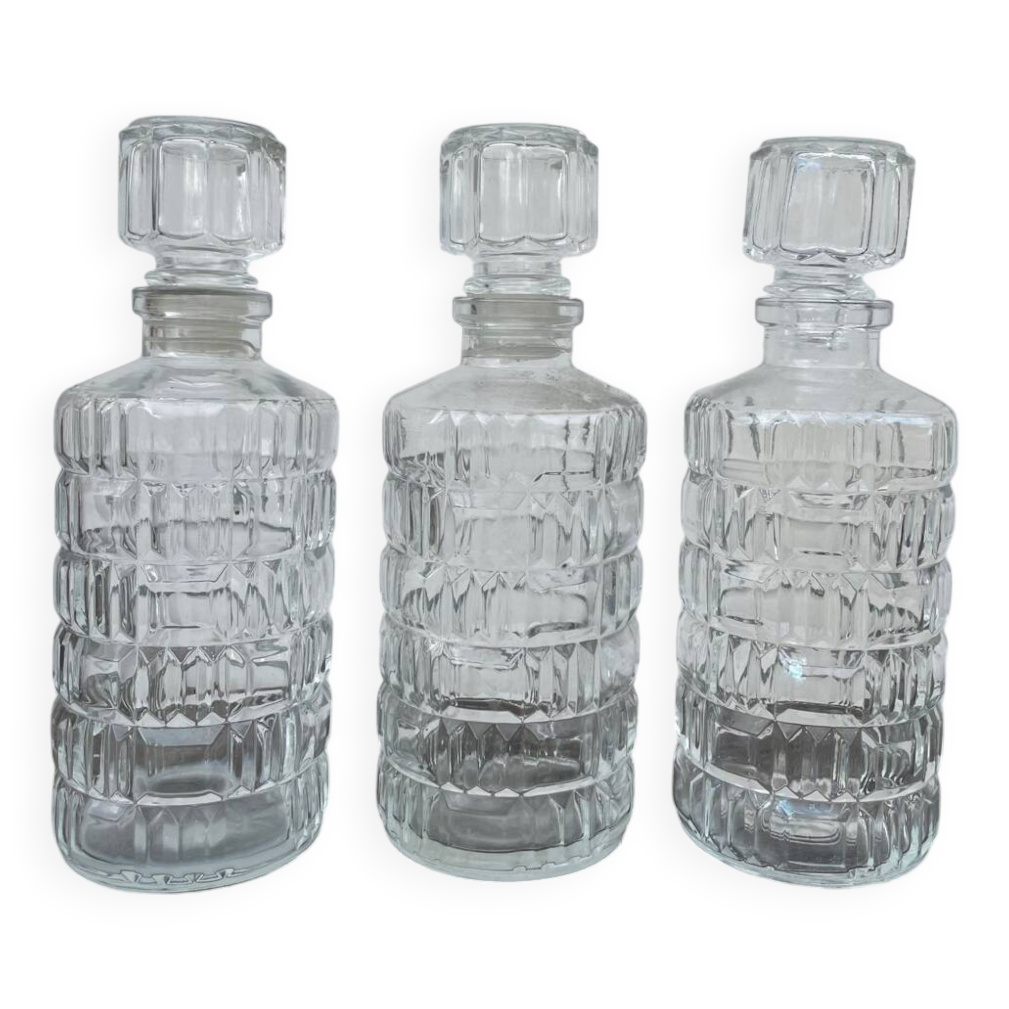 Vintage glass bottles flasks