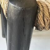 Vintage straw nesting stools, 60s design