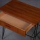 Mid-Century Modern Danish Teak Bedside Table with Metal Frame, 1960s