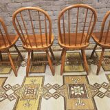 Set of 4 vintage Danish chairs 1970