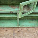 Antique merchant's shelf, Burmese teak sideboard
