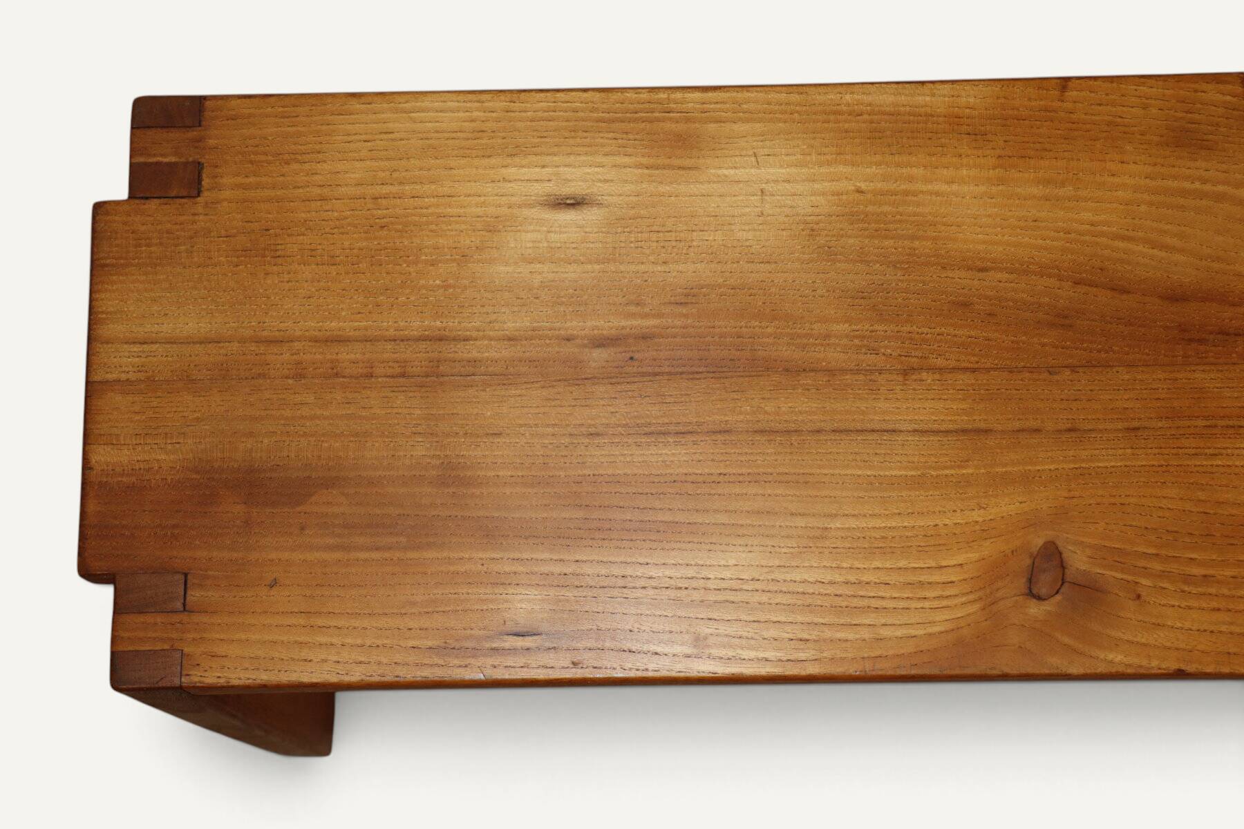 S09 bench in solid oak by Pierre Chapo – 1970s