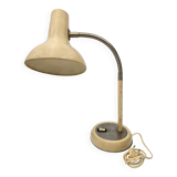 60's beige industrial gooseneck lamp