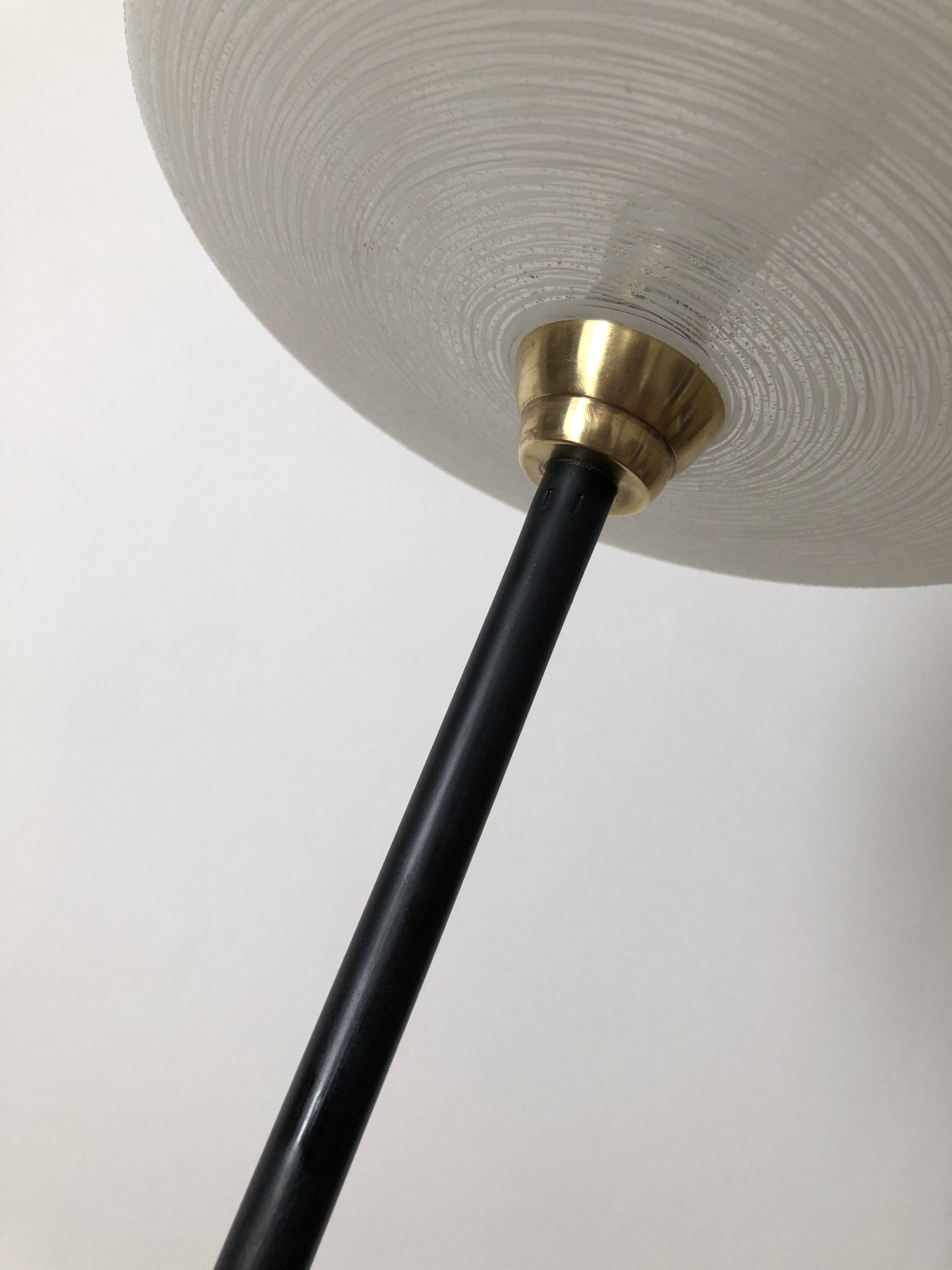 1950s-60s floor lamp with 2 lights - shelf - magazine holder