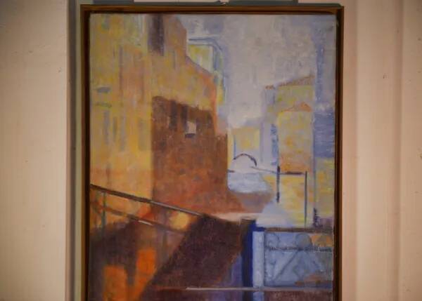 Abstract painting "Venice" by Monique Breton-Prouté, also known as Pehem