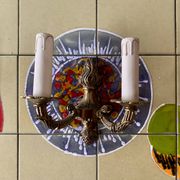 Paire d'appliques murales en laiton vintage