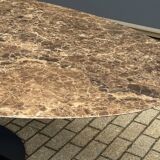 Original oval dining table Knoll Tulip (244cm) Emperador