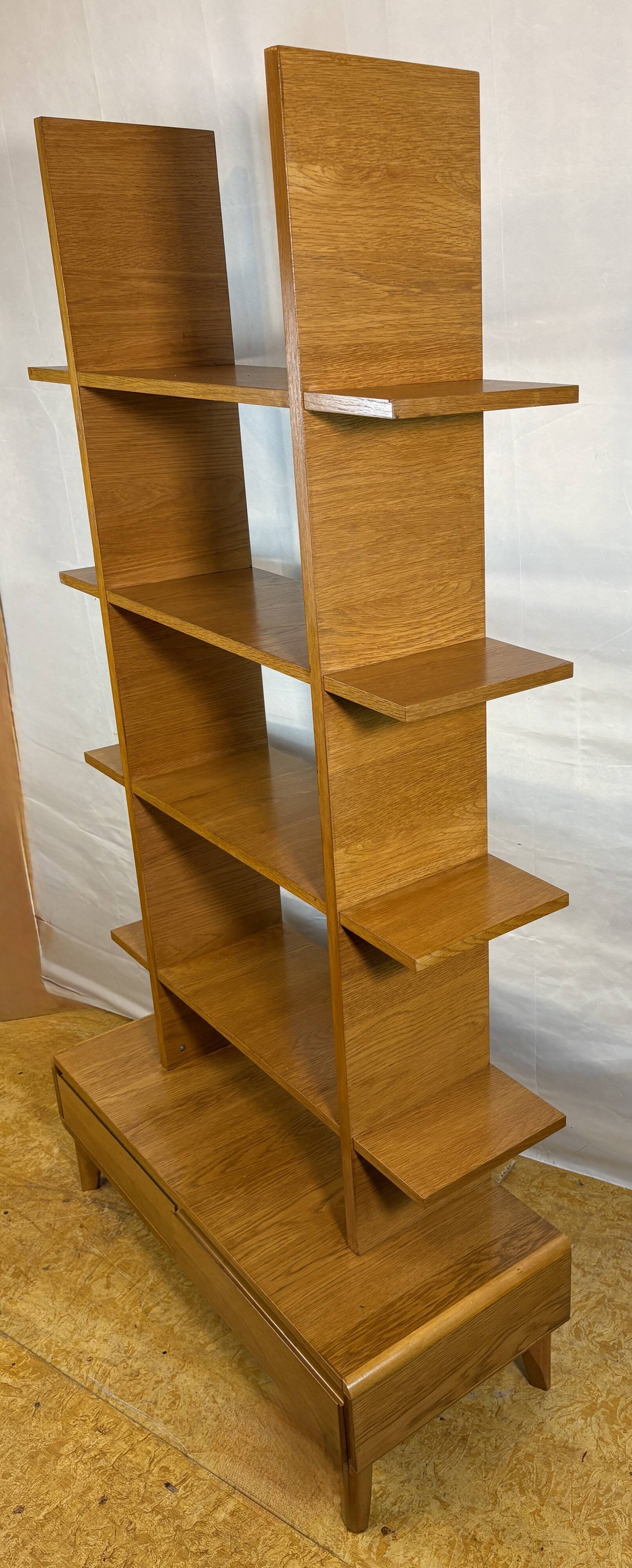 Unité de rangement en teck de style mid-century modern / Paravent d'inspiration scandinave