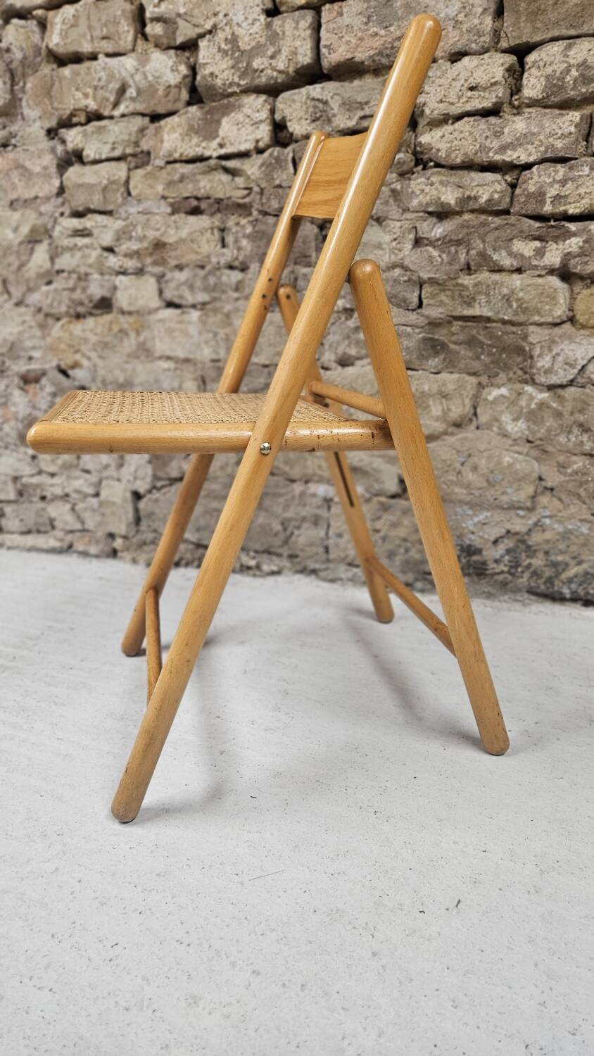 Folding cane chair from 1980