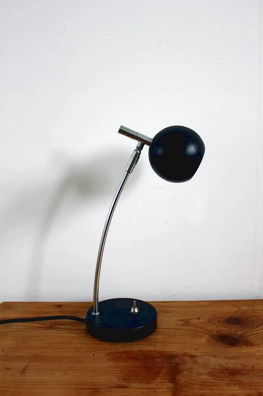 Vintage black eyeball lamp