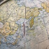 Globe G Thomas in aluminum world map 1950