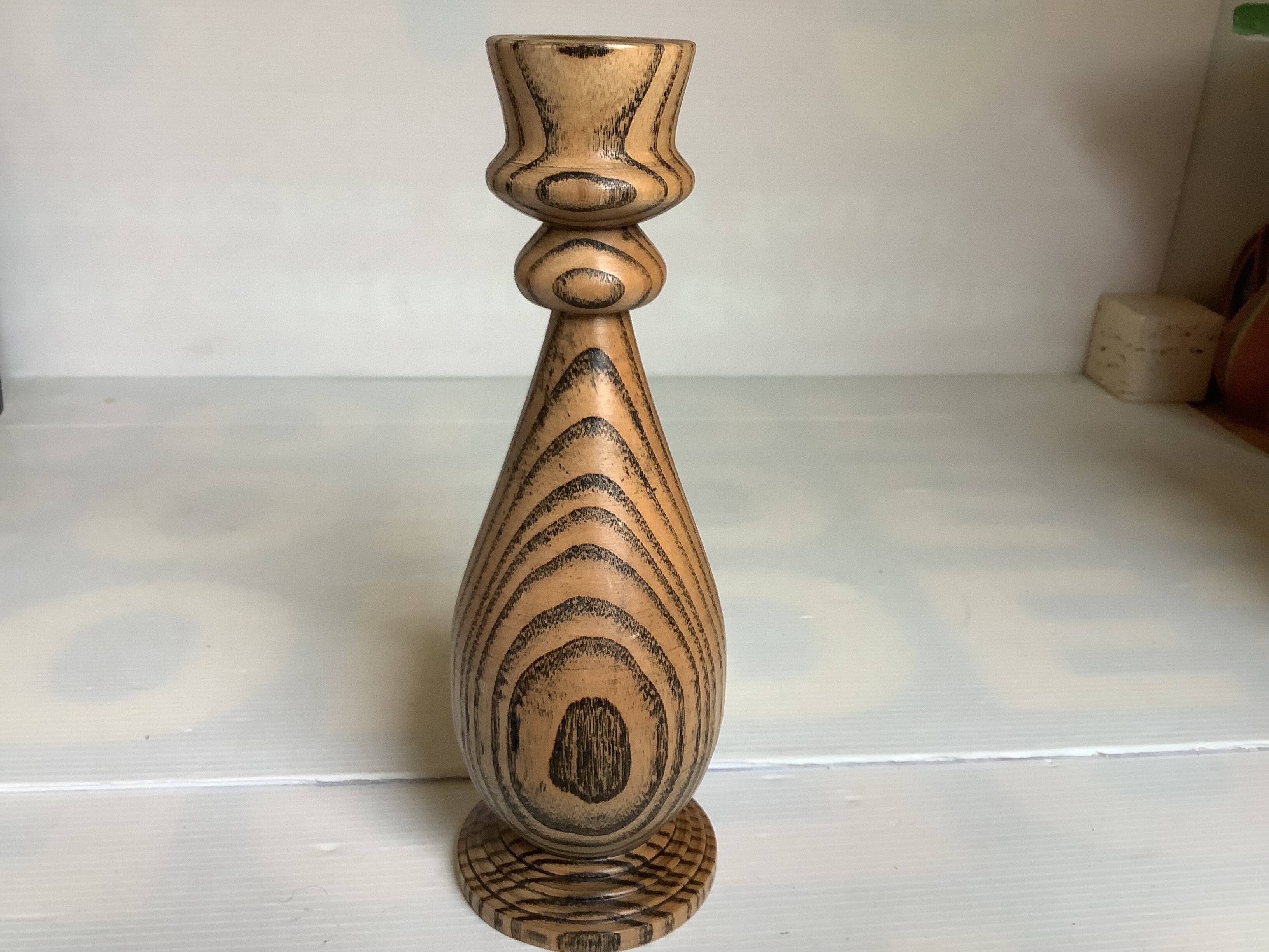Wooden candlestick Nopjes woodturning handmade