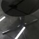 Roche Bobois oval table 1970 smoked glass chrome legs 152x117 cm