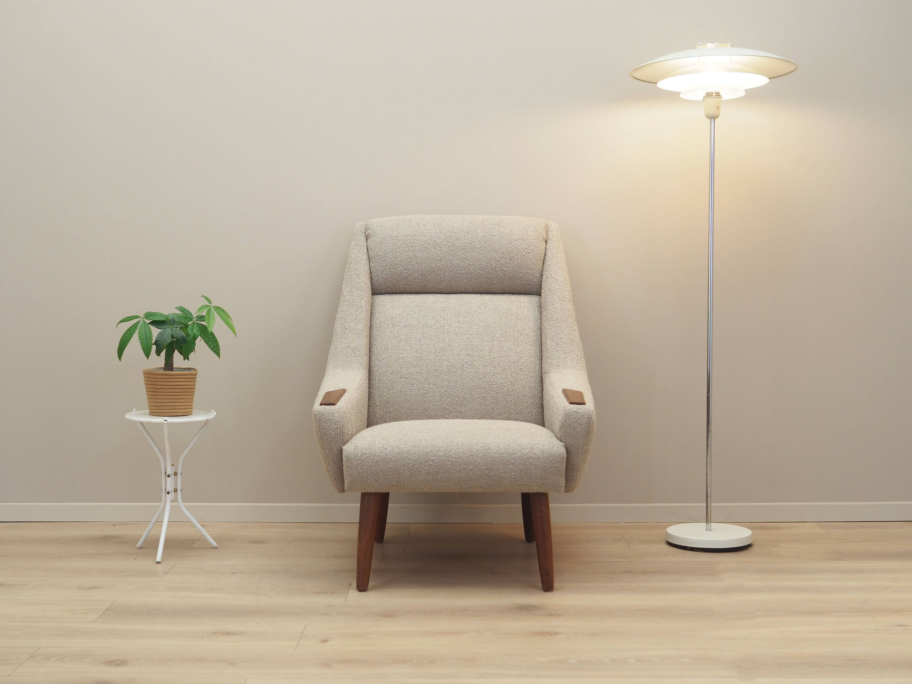 Fauteuil en teck, design danois, années 1960, production : Danemark