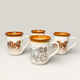 4 Mugs Staffordshire Tableware scènes Rurales Anglaises
