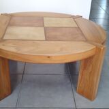 Solid elm coffee table 1970
