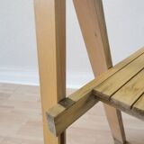 Vintage Aldo Jacober Folding Wooden Chair: Mid-Century Trieste Stool