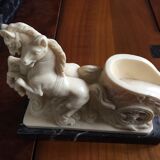 Roman chariot sculpture with carriage by Gino Ruggeri