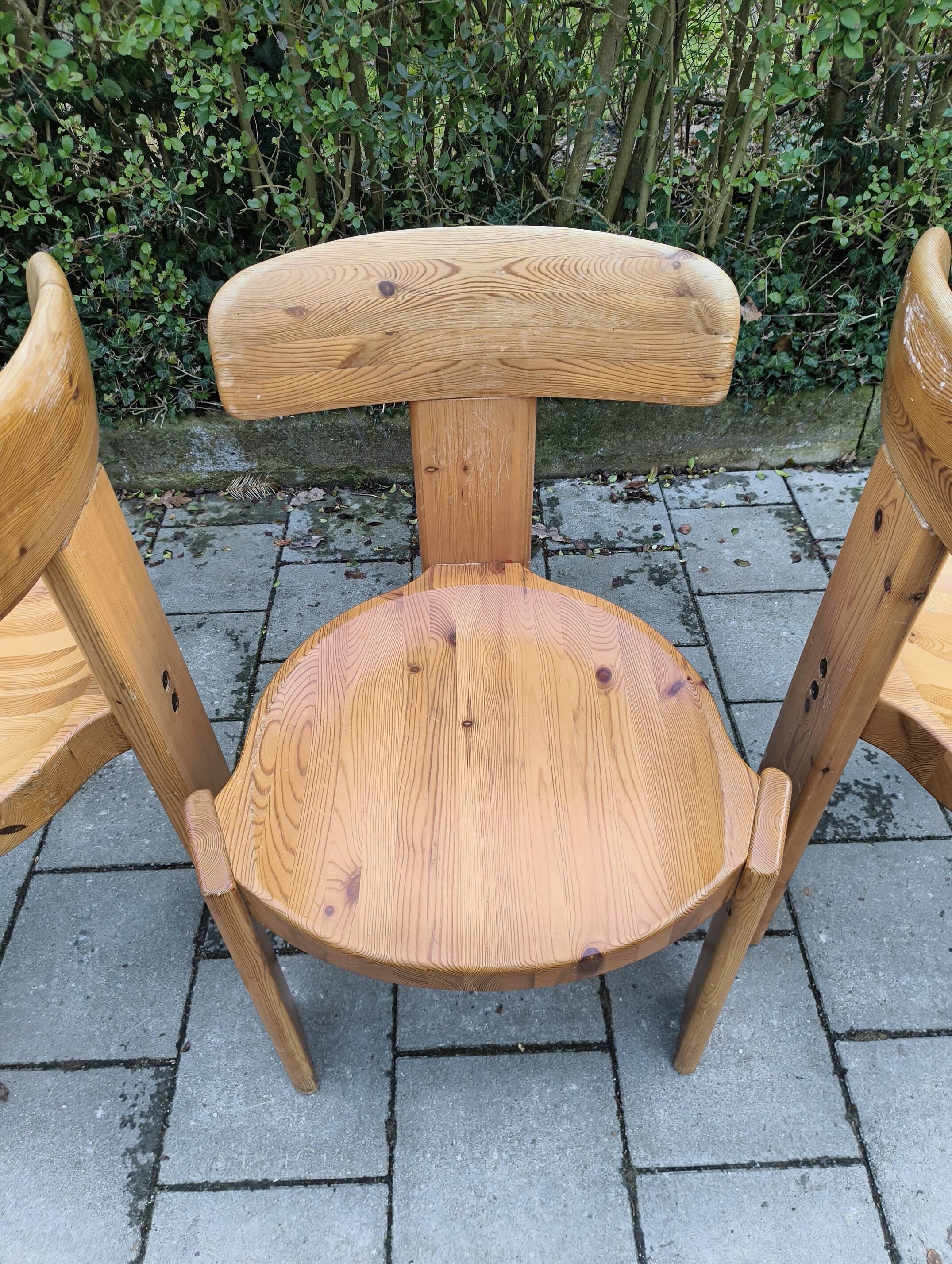 3chairs in pine by Antti Nurmesniemi