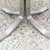 Paul Volther 'Corona Chair' with Ottoman, 1990s Replica in Leather