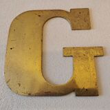 Letter "G" in brass