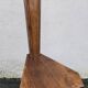 2 three-legged chairs made of solid wood
