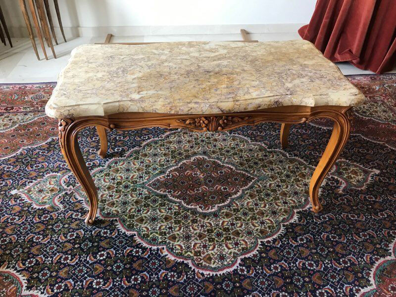 Coffee table Louis XV marble style