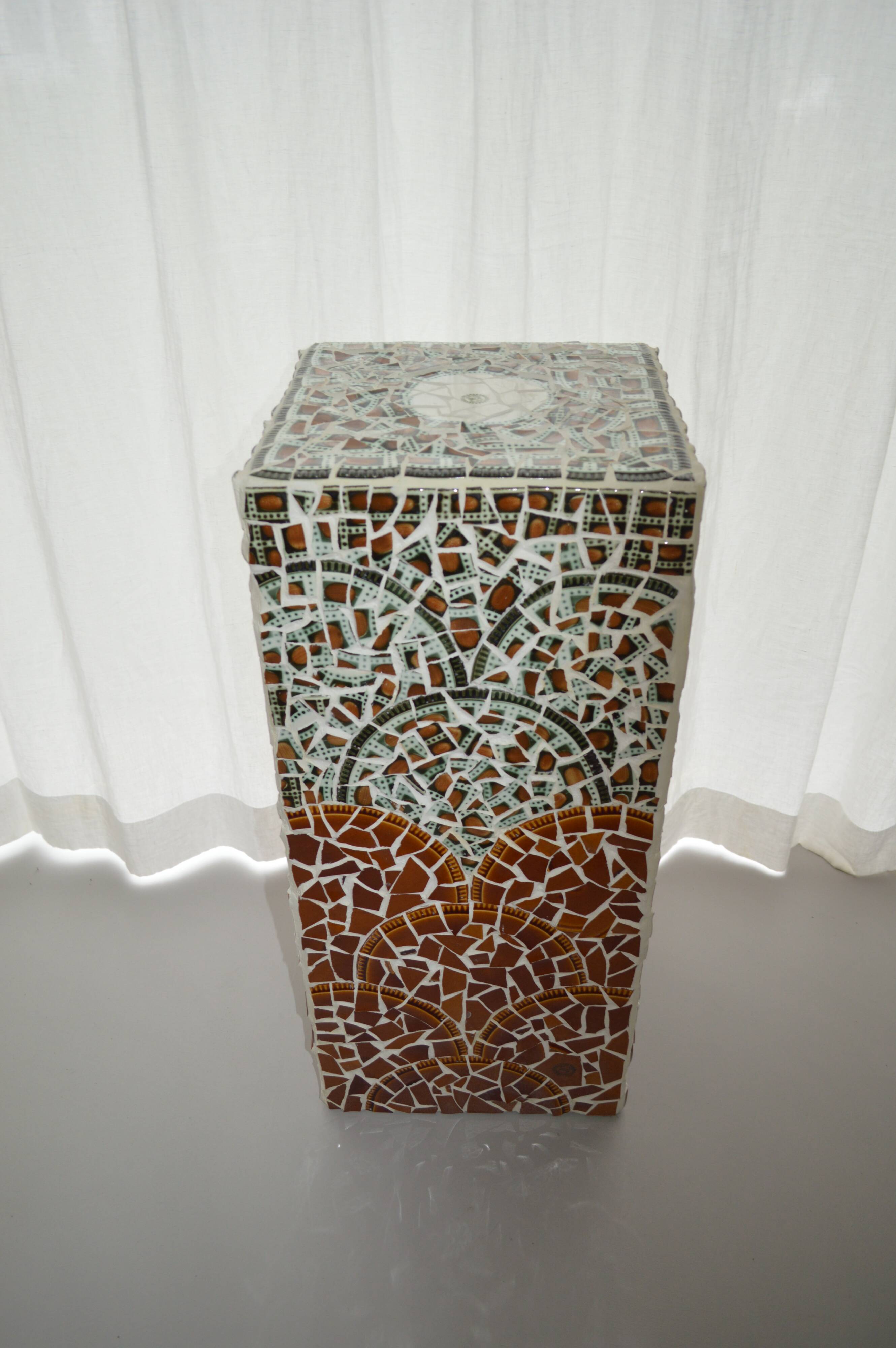 Mosaic column stele from the 1970s