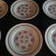 Series of six Pexonne earthenware dessert plates model Algiers
