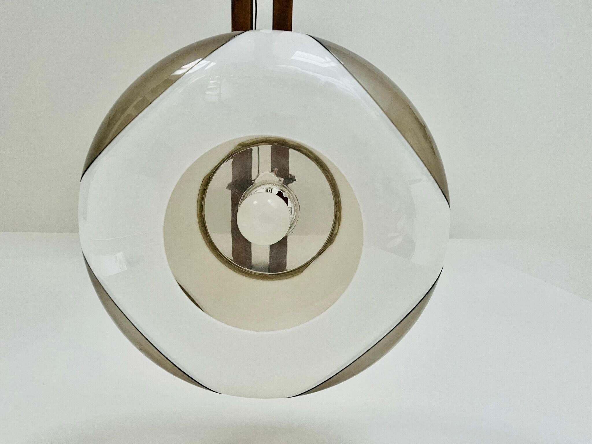 Vintage White Bug Eye - Space Age Pendant - Massive