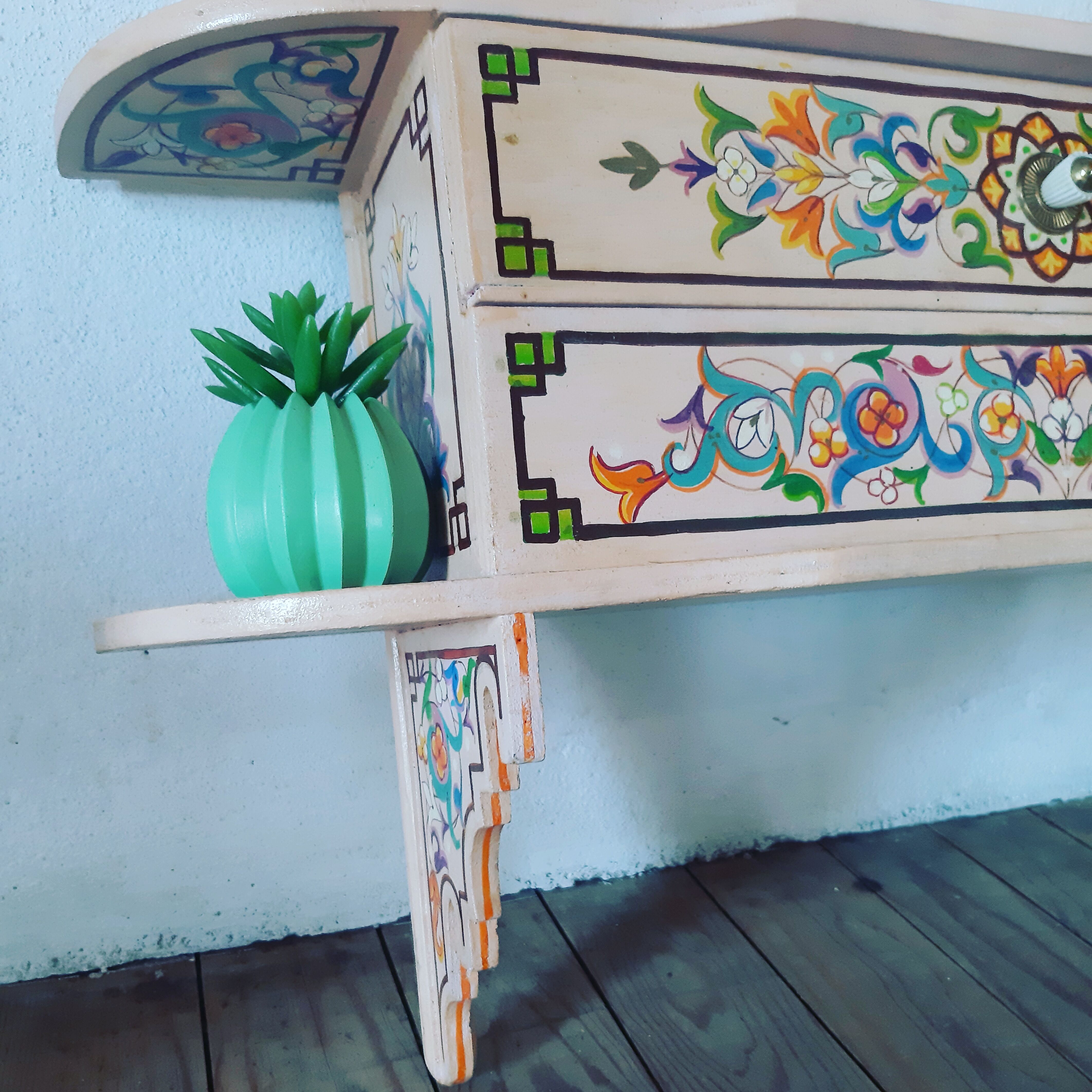 Vintage bohemian shelf