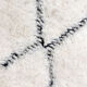 Moroccan Berber carpet beni ouarain ecru diamonds nors engraved 230x157cm