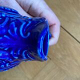 Blue barbotine cream jug Onnaing