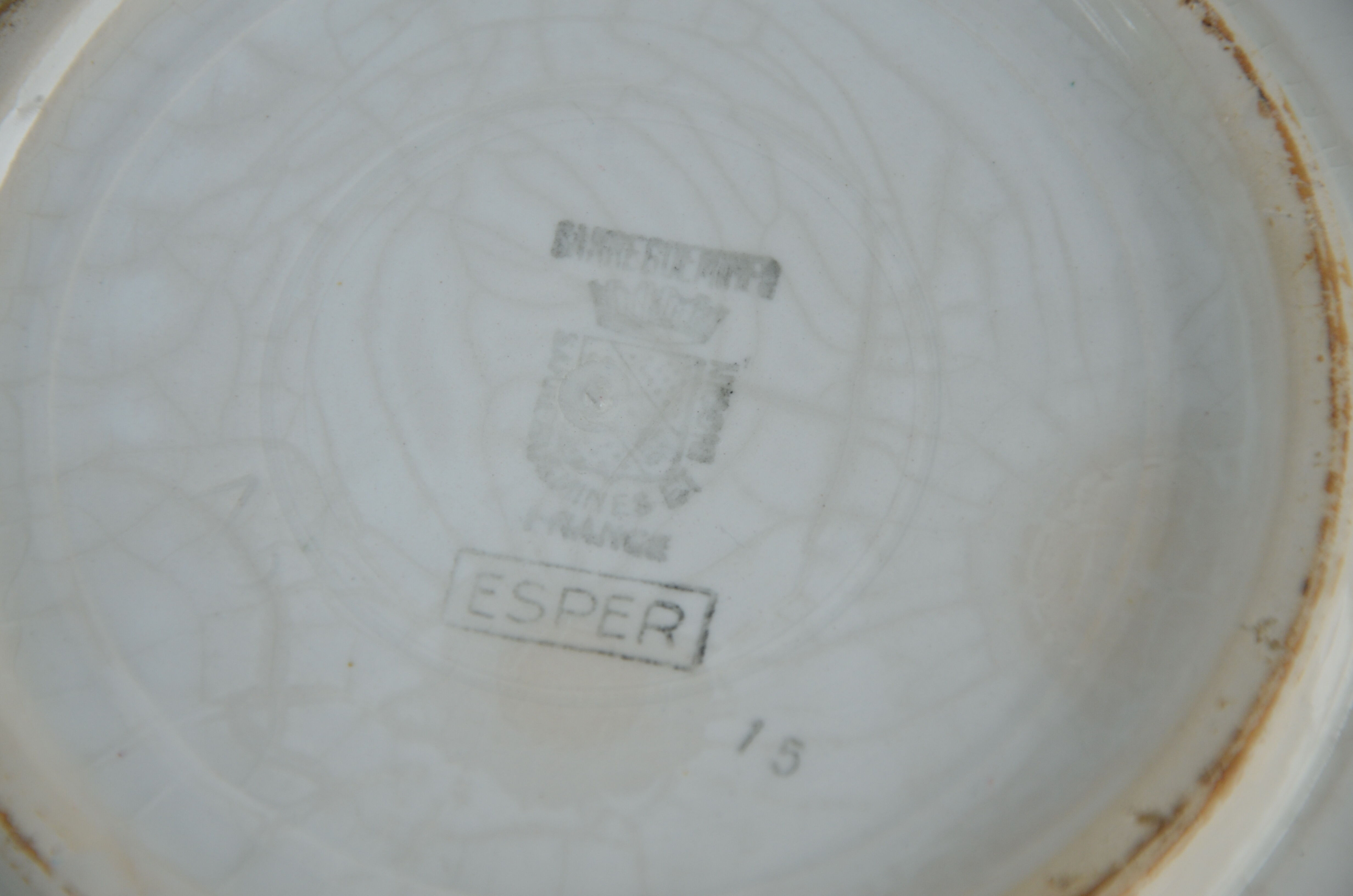 Salad bowl Digoin and Sarreguemine, Esper collection