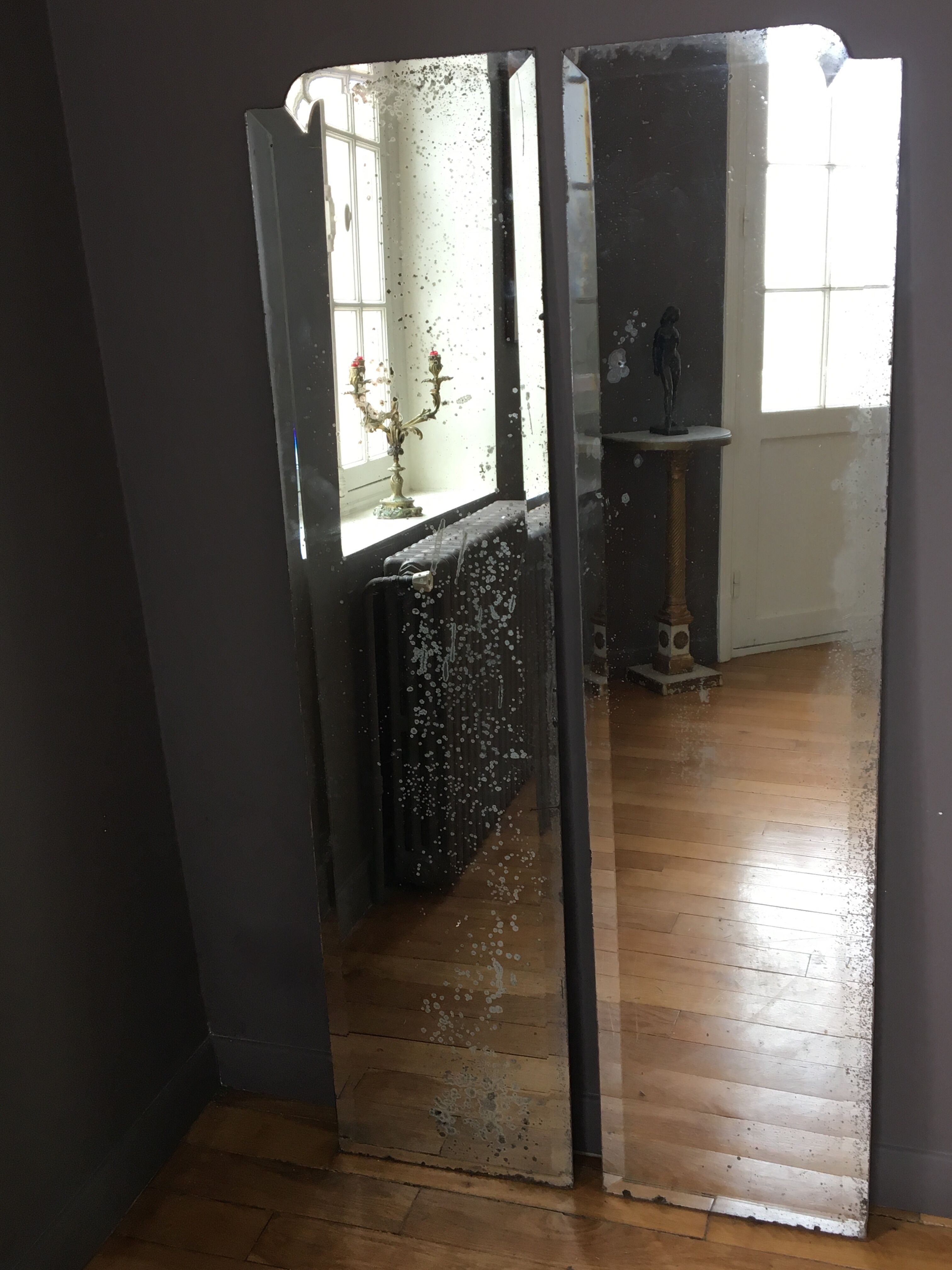 Bevelled mirrors 151x74cm