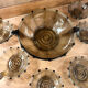 Art Deco glass dessert service, 1 cup and 7 cups