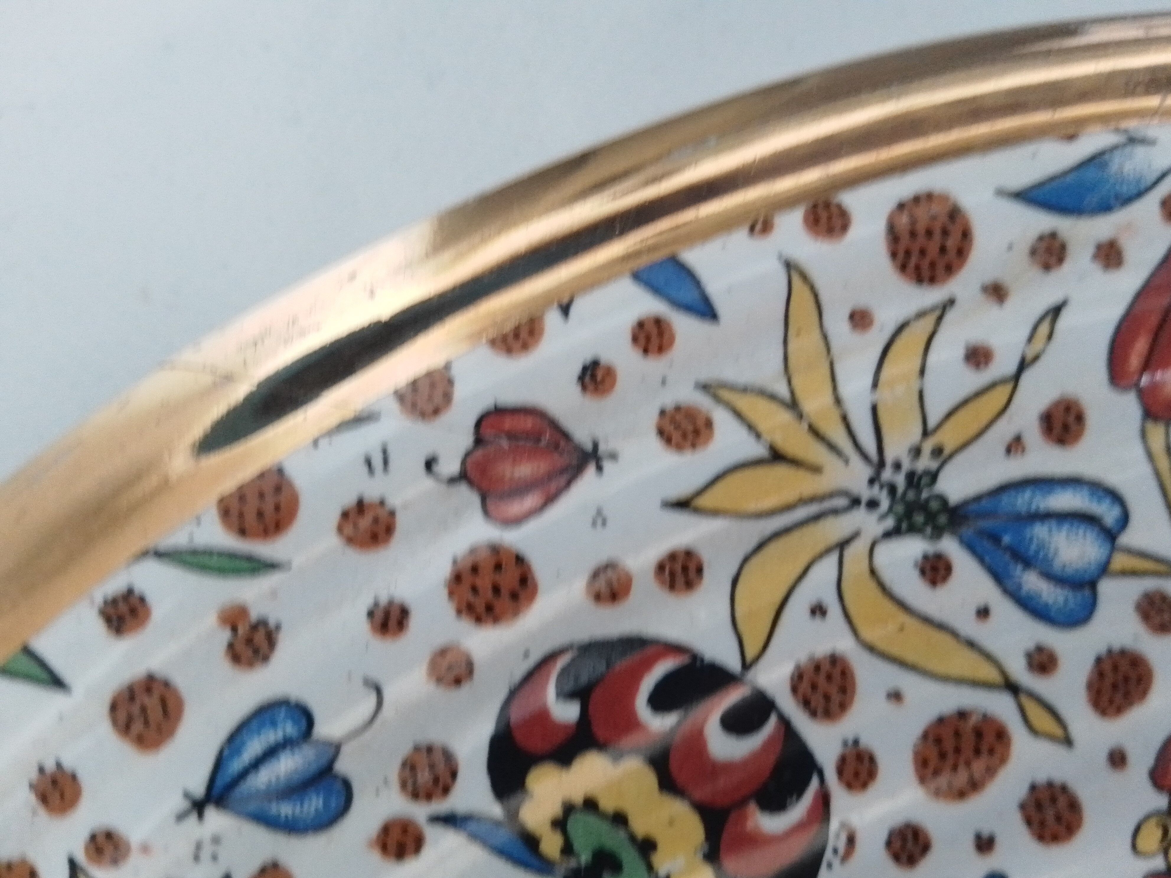 Vintage dish with floral motifs