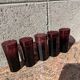5 old liquor glasses
